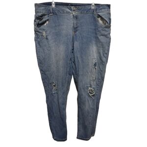 Lane Bryant Blue Distressed Women's Size 22 Jeans